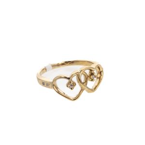 ANILLO CORAZONES CON ZIRCONES 18K