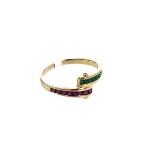 ANILLO CON ZIRCONES 18K