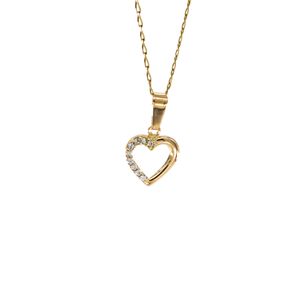DIJE CORAZON CON ZIRCONES 18K