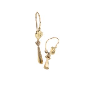 ARETES ZARCILLOS PATA DE CABRA 18K