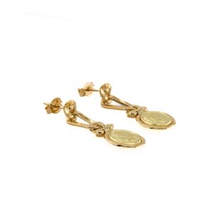 ARETES TOPOS DIOSA 18K