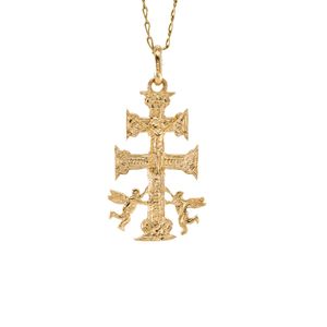 DIJE CRUZ CARAVACA 18K