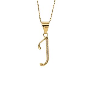 DIJE LETRA J CON ZIRCONES 18K