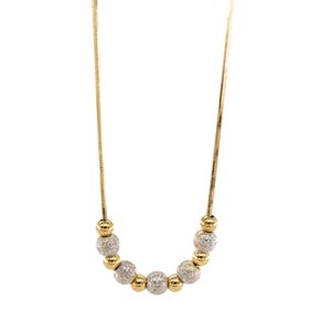 CADENA COLLAR CON BOLITAS 18K