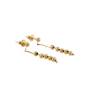 ARETES TOPOS BOLITAS 18K