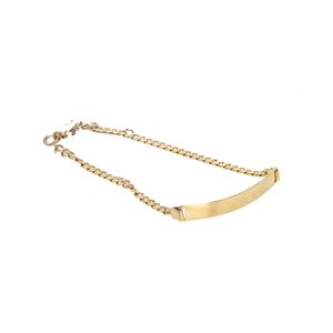 PULSERA CUBANA CON PLACAS 18K