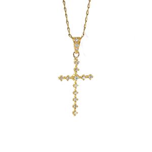 DIJE CRUZ CON ZIRCONES 18K