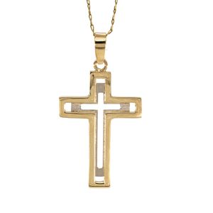 DIJE CRUZ SATINADA 18K