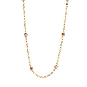 CADENA FORZADA CON BOLITAS 18K