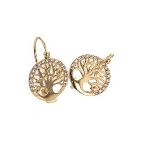 ARETES ZARCILLOS CON ZIRCONES 18K