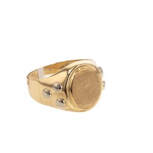 ANILLO PLACA SATINADA 18K