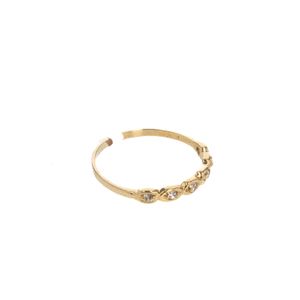 ANILLO CON ZIRCONES 18K