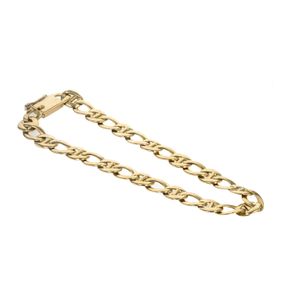 PULSERA ANCLA ALTERNADA 18K