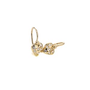 ARETES ZARCILLOS CORAZON CON ZIRCONES 18K