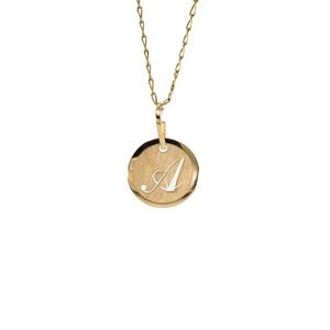 DIJE REDONDO LETRA A 18K