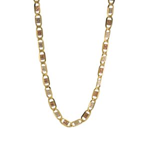 CADENA TEJIDO ANCLA 3 COLORES 18K