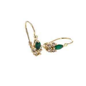 ARETES ZARCILLOS CON ZIRCONES 18K