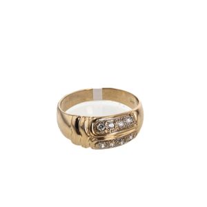 ANILLO CON ZIRCONES 18K