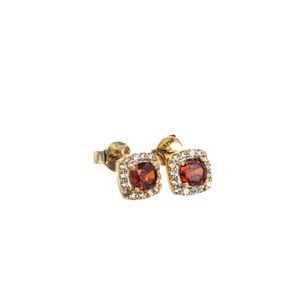 ARETES TOPOS CON ZIRCONES 18K