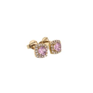 ARETES TOPOS CON ZIRCONES 18K