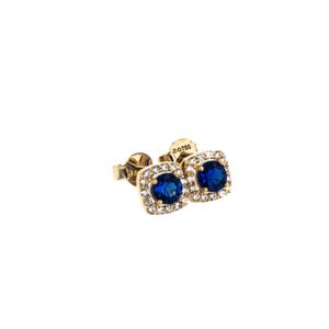 ARETES TOPOS CON ZIRCONES 18K