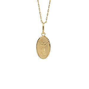 DIJE OVALADO DIVINO NIÑO 18K
