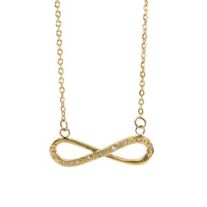 CADENA CON DIJE INFINITO CON ZIRCONES 18K