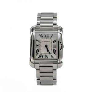 RELOJ CARTIER TANK ANGLAISE FONDO BLANCO