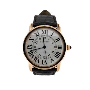RELOJ CARTIER  MANILLA CUERO ORO ROSA 752699 AUTOMATIC