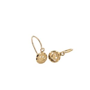 ARETES ZARCILLOS CARA FELIZ 18K