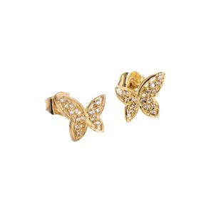 ARETES PRESION MARIPOSA CON ZIRCONES