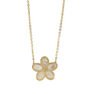 CADENA FORZADA FLOR 18K