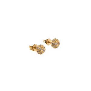 ARETES TOPOS BOLA DE FUEGO 18K
