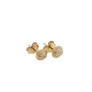 ARETES TOPOS CON ZIRCONES 18K