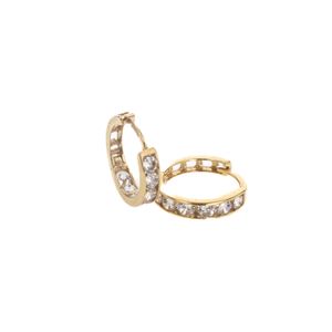 ARETES ARGOLLAS CON ZIRCONES 18K