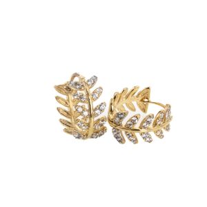 ARETES ARGOLLAS CON ZIRCONES 18K