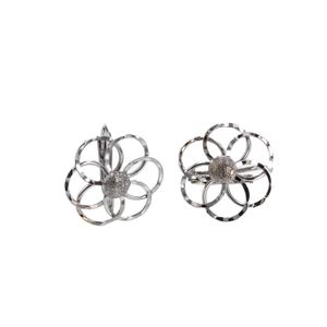 ARETES CORTOS FLOR 18K