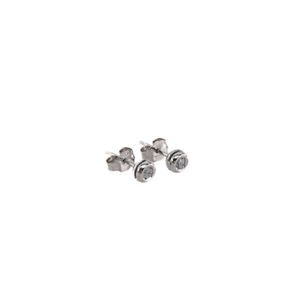 ARETES TOPOS CON ZIRCON 18K