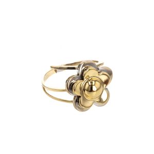 ANILLO FLOR 2 TONOS 18K