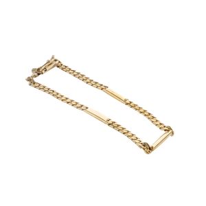 PULSERA CUBANA CON PLACAS 18K