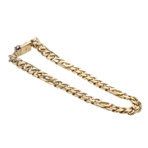 PULSERA CUBANA ALTERNADA 18K