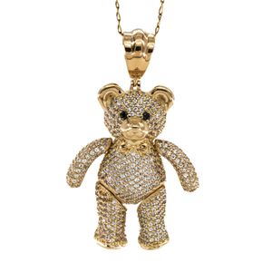 DIJE OSO CON ZIRCONES 18K