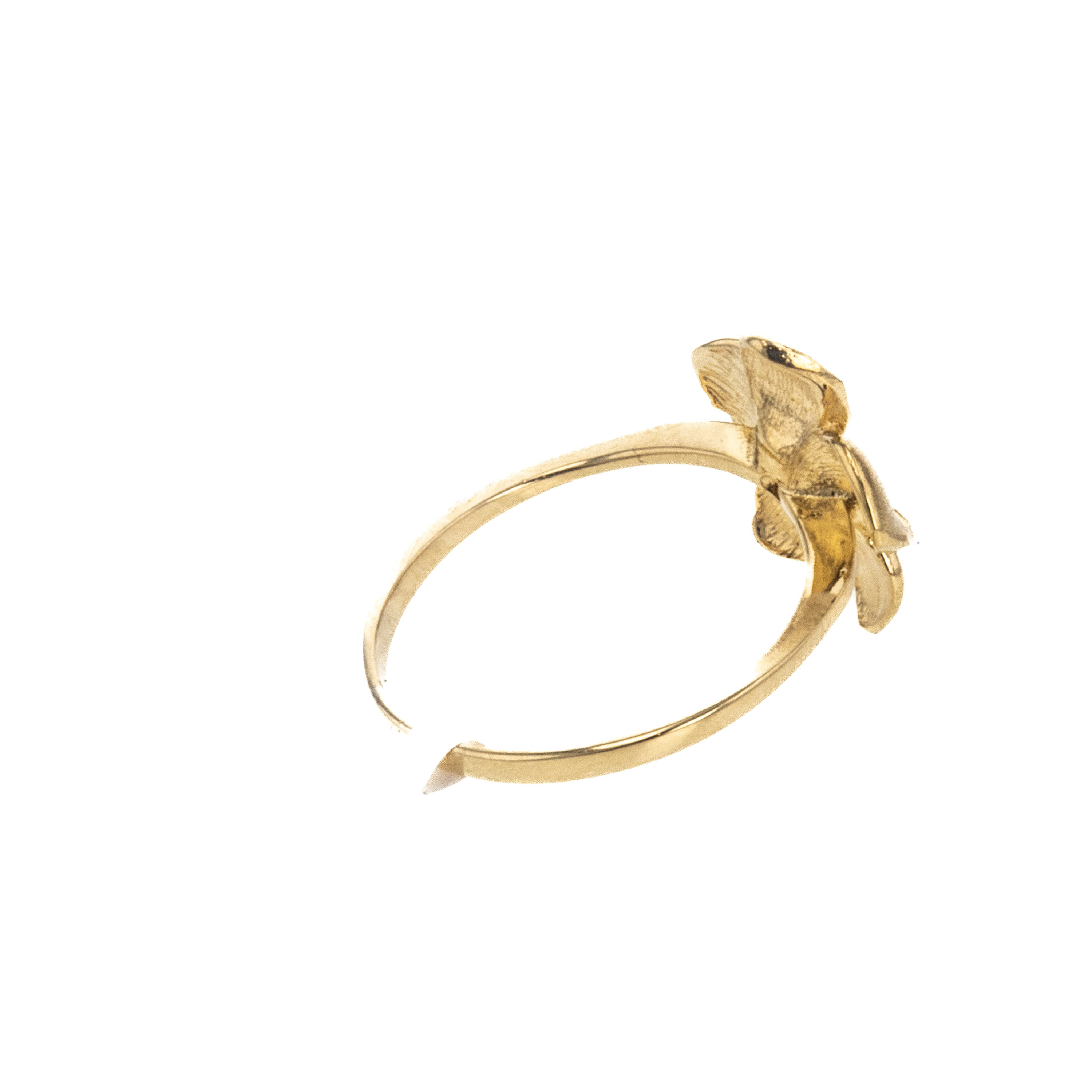ANILLO FLOR SATINADA 18K