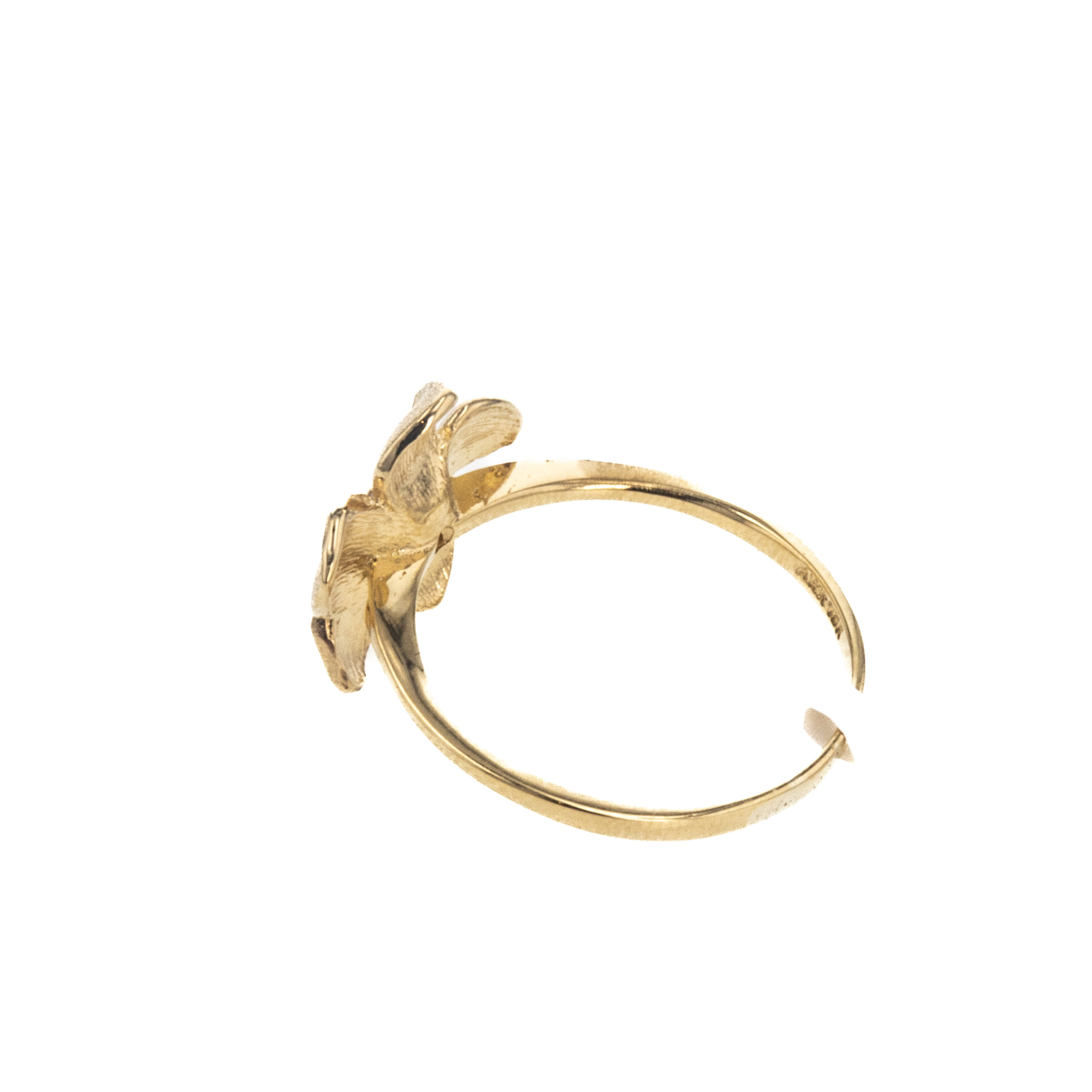 ANILLO FLOR SATINADA 18K