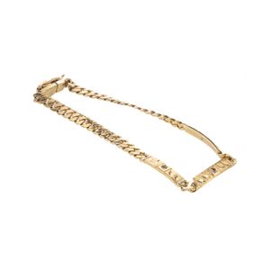 PULSERA CUBANA CON ZIRCONES 18K