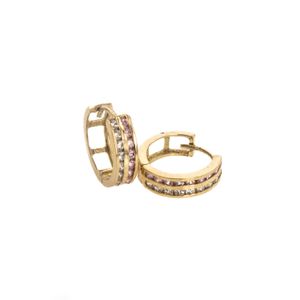 ARETES CANDONGAS DOBLE FILA MEDIANO