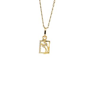 DIJE RECTANGULO 2 ROSAS