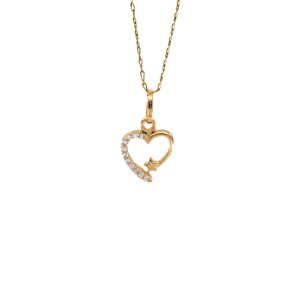 DIJE CORAZON CON ESTRELLA