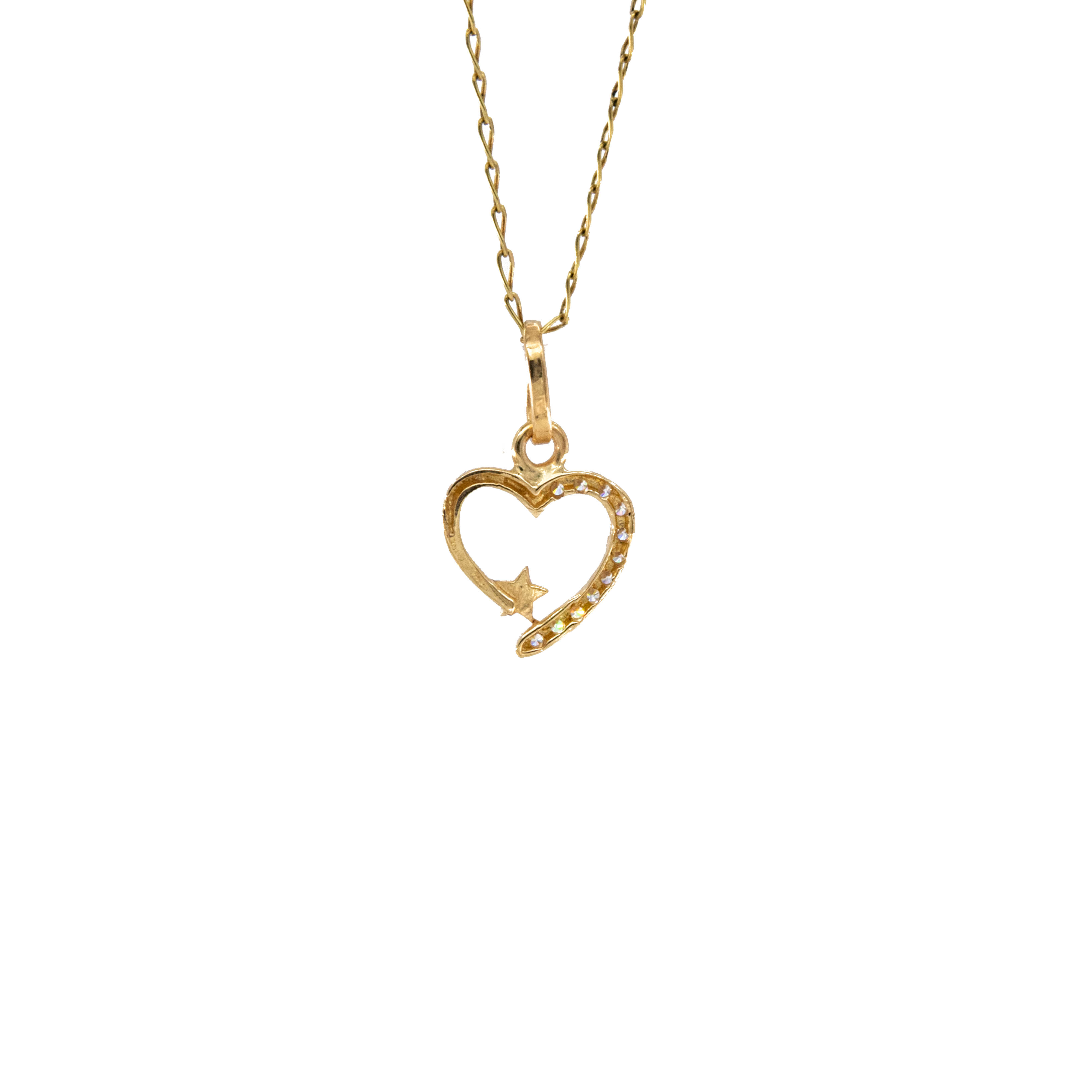 DIJE CORAZON CON ESTRELLA