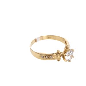 ANILLO DE COMPROMISO CON ZIRCONES 18K